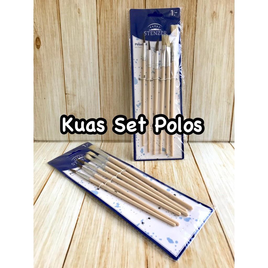 

[PAM] Kuas/Brush polos 1 Set Isi 6