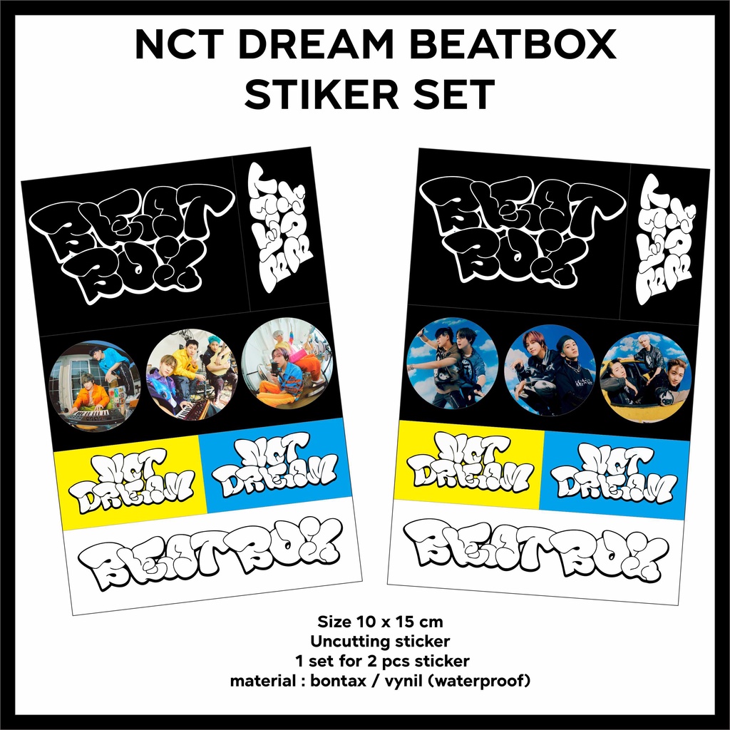 

Sticker KPOP set 2 lembar NCT DREAM Beatbox