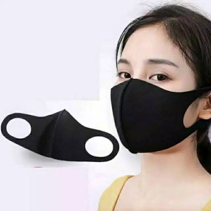 Masker Scuba Laser Cutting / Masker Kain Korea / Masker Scuba kain Polos Tebal Dewasa