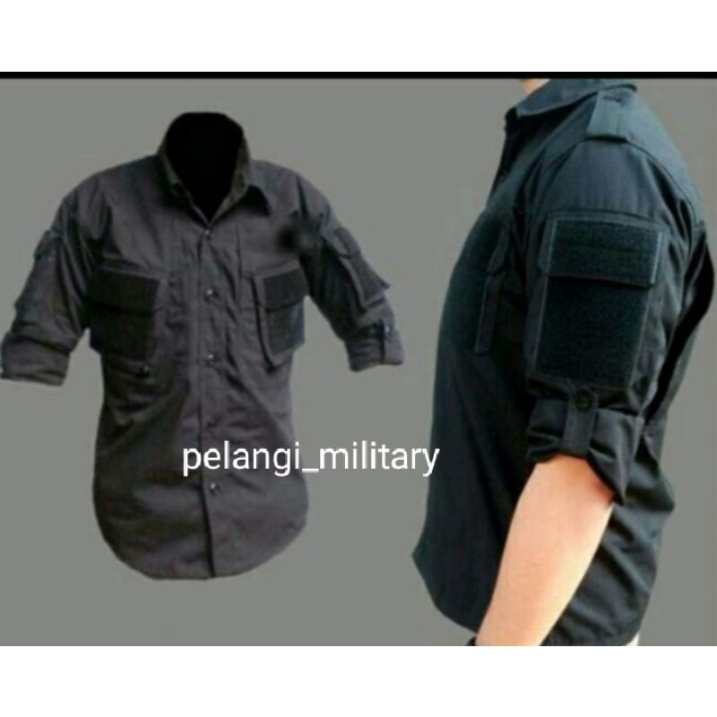 KAMEJA PDL TACTICAL LENGAN PANJANG WARNA HITAM