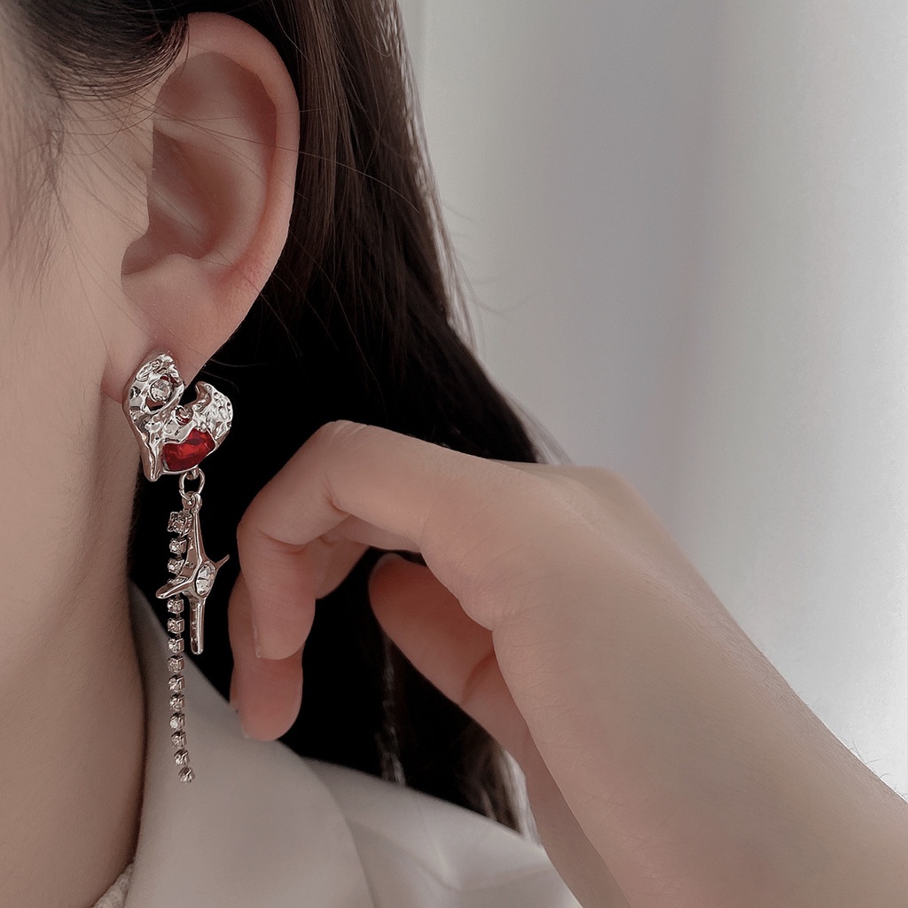 Anting Bentuk Hati Dan Bintang Gaya Harajuku