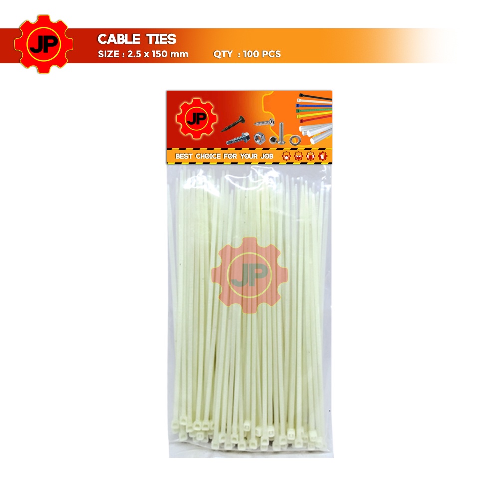 KABEL TIES 2.5 x 150 MM PUTIH - PENGIKAT KABEL TIS - CABLE TIE 100 PCS