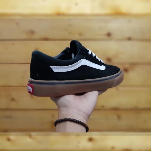 Gratis Ongkir Sepatu Vans Import Sepatu Sneaker oldschool import BLACK GUM Termurah