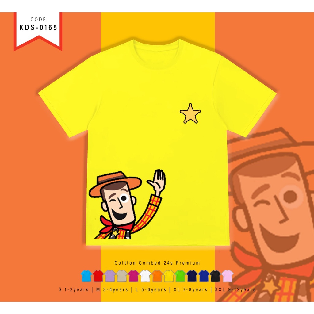 T-SHIRT / KAOS ANAK-ANAK TERMURAH BERGAMBAR TY WOODY - TERIMA CUSTOM KAOS KELUARGA