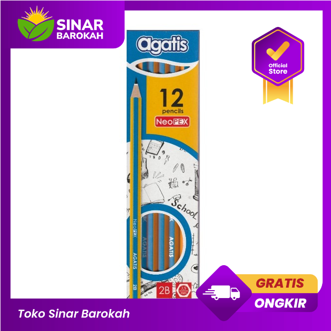 

Agatis Neopex Hexagonal Graphite Pensil 2B Isi 12 pcs NH-2B-1201