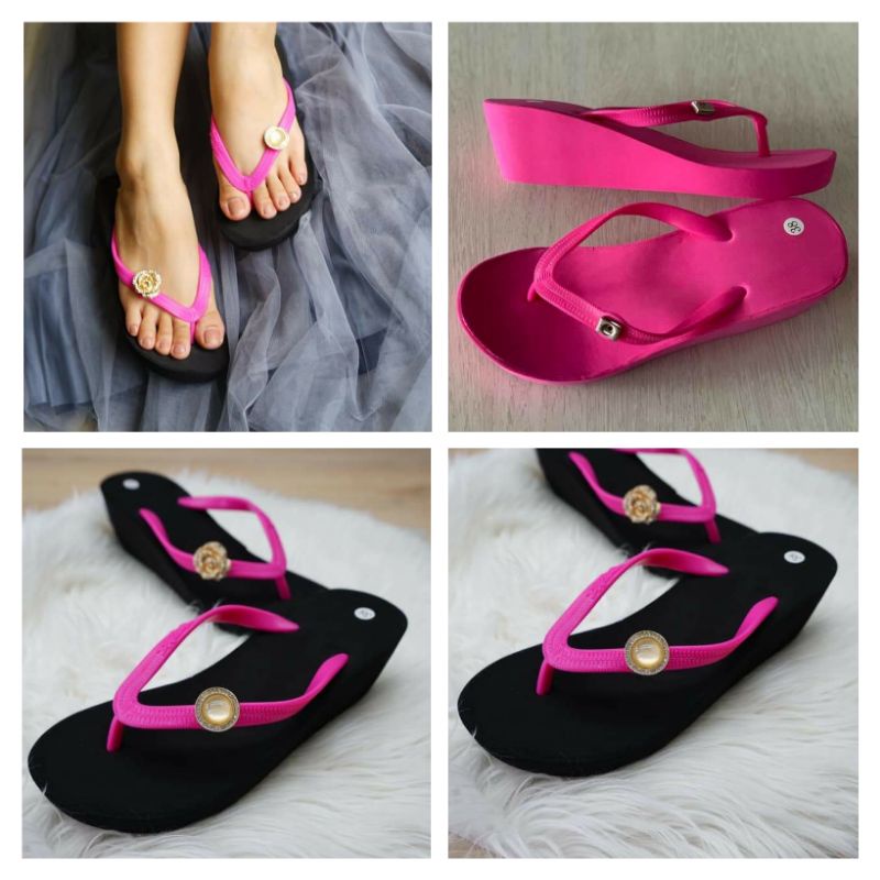 Sandal popits kw 5cm tanpa pin