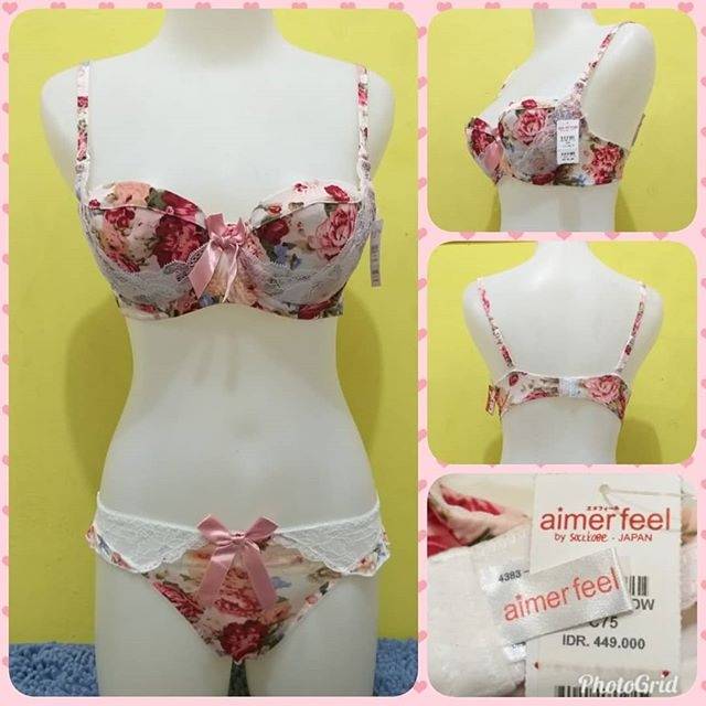 BRA SET PANTY AIMER FEEL BY SOCKKOBE JAPAN
Kode : T1806