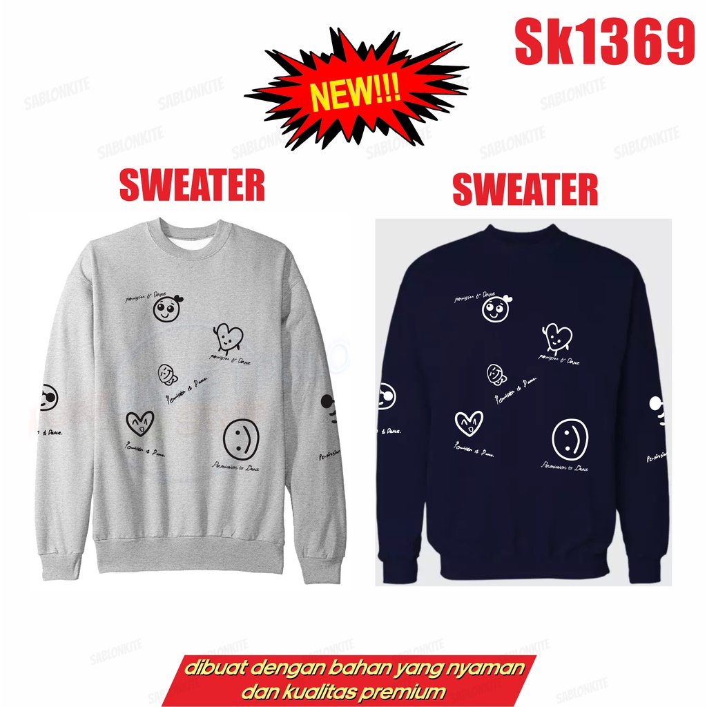 MURAH!!! SWEATER KPOP JIMIN SK1369 PERMISSION TO DANCE ON STAGE UNISEX