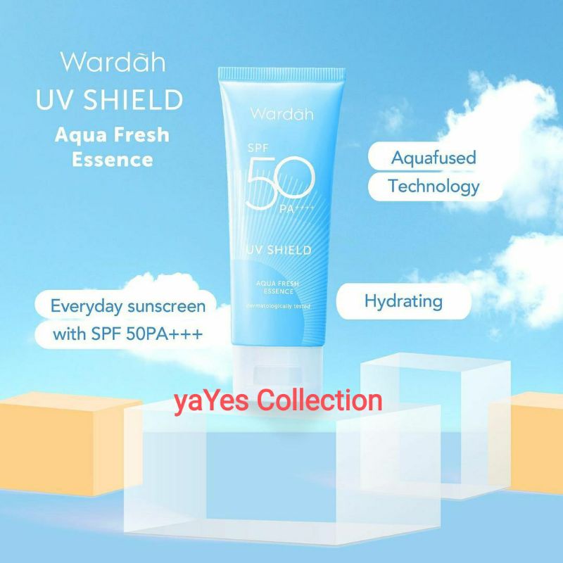 Wardah UV Shield Sunscreen Wajah SPF 50 PA+++ aqua fresh essence everyday Light Matte Sun Stick Active Protect Serum Hydrating Sunblock Muka Tabir Surya Aftersun