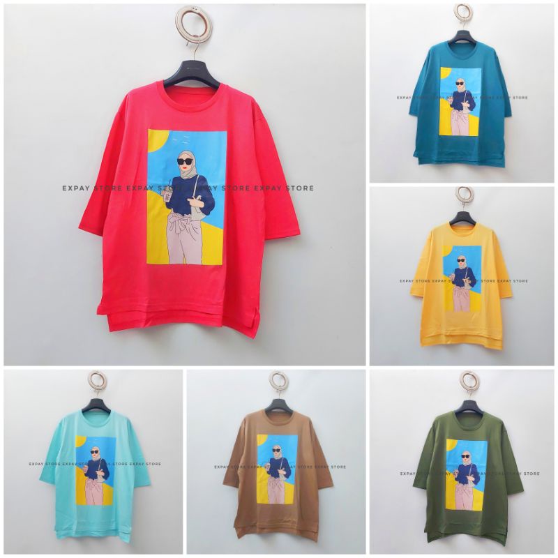 Kaos Siku Tumbir 7/8 Oversize Cottun Combet Panjang belakang