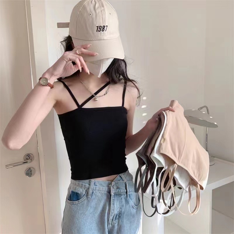 BV.ID•BR791 bh tanktop crop top 3 tali  pakaian dalam wanita cewek korea tank top cup bra