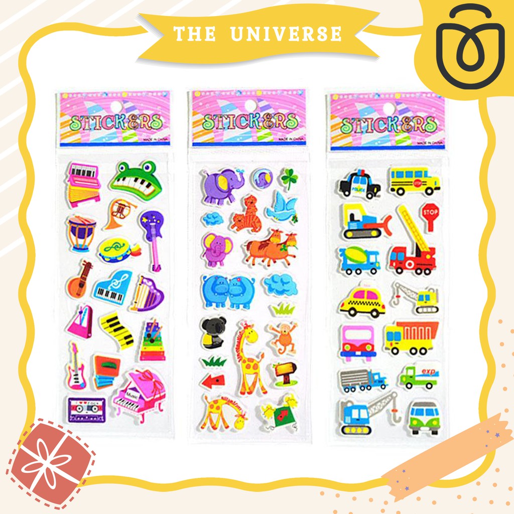  TU Stiker  Anak  3D ST0638 Shopee Indonesia