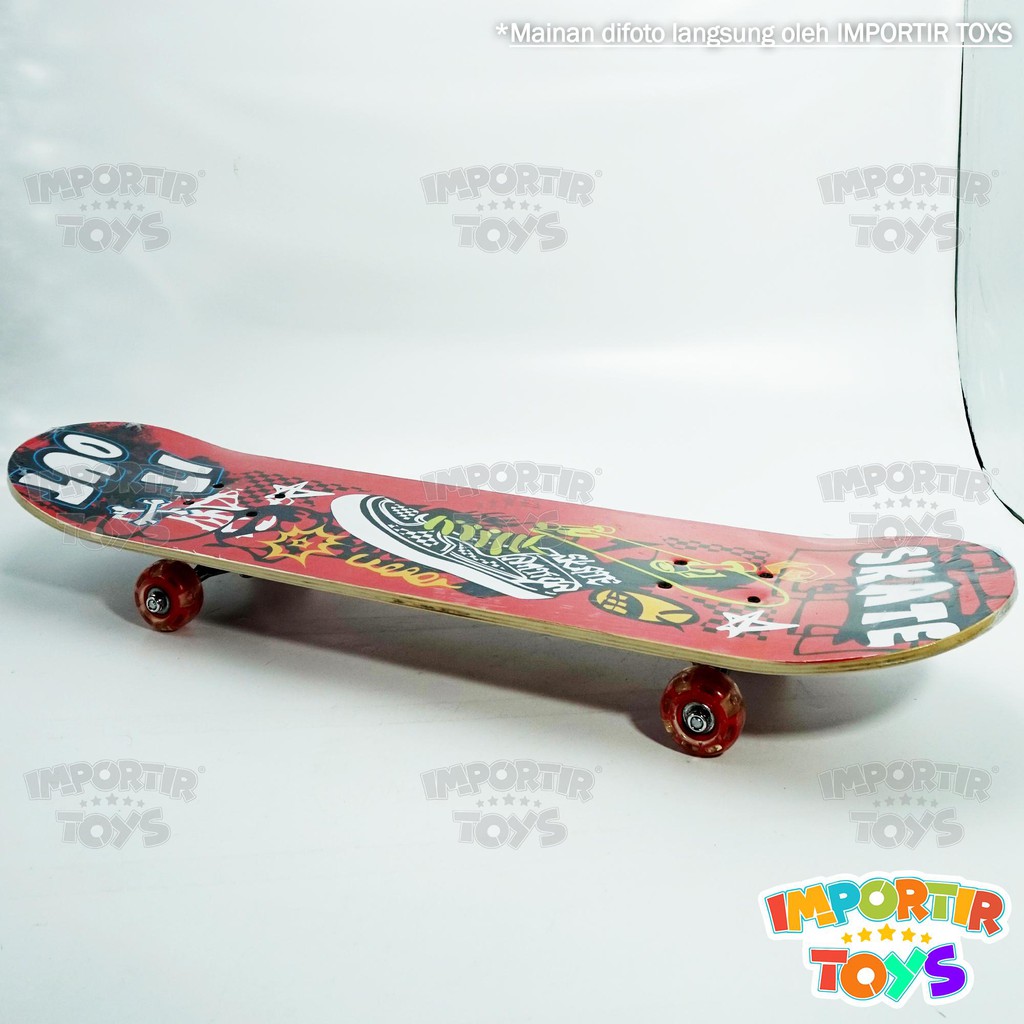 Mainan Skateboard Besar Kayu Berkualitas Berbagai Variasi Motif Keren