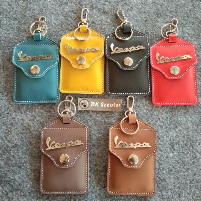vespa gantungan kunci STNK logo vespa varian warna