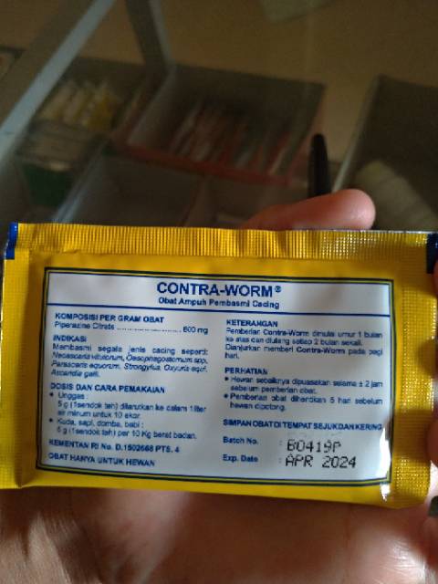 Contra worm obat cacing hewan