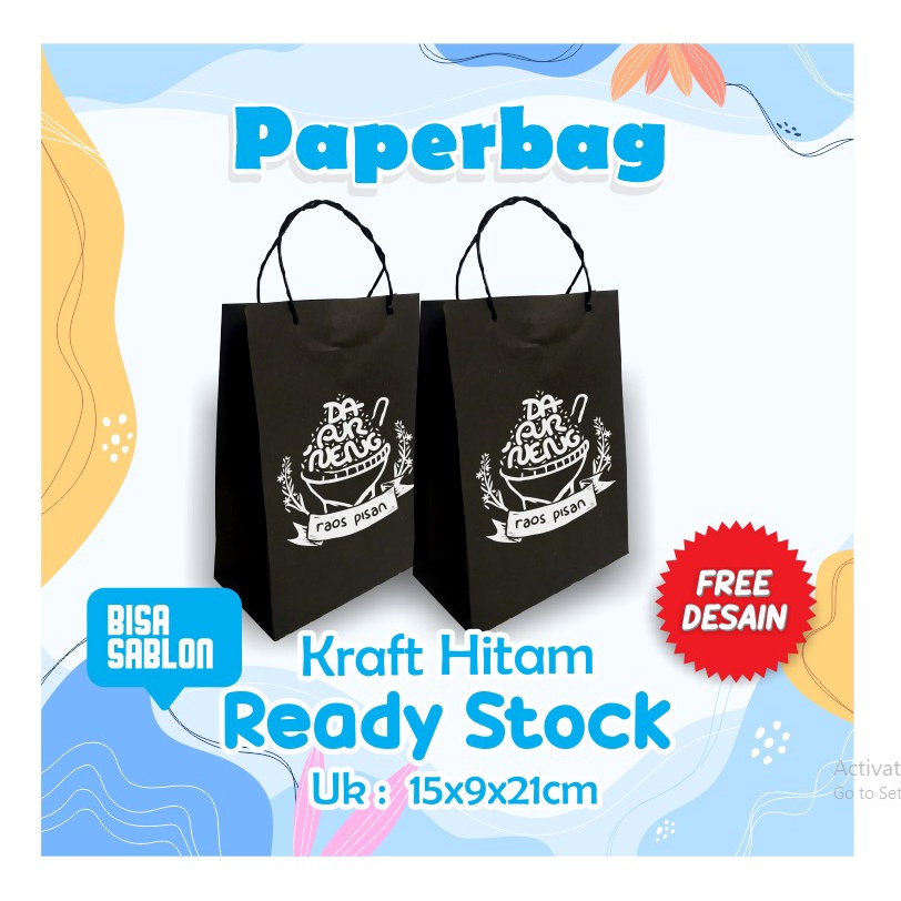 

Paper bag Tas Kertas Kraft Souvenir Pernikahan bahan tebal