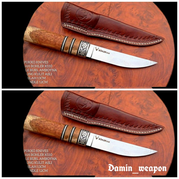 Pisau Seset Kulit - Pisau Puko Seset Skiner Bohler K110 Premium Super Tajam - Vivistecolection