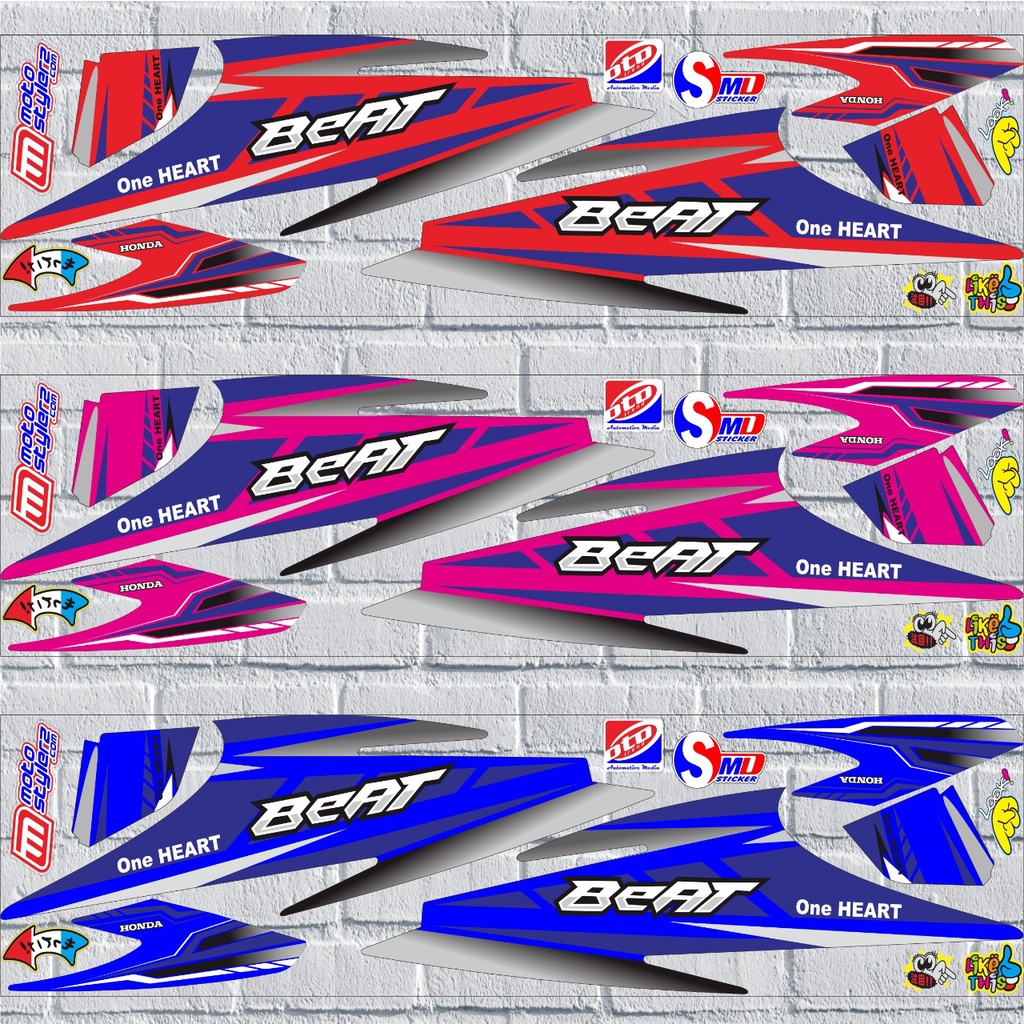 STRIPING VARIASI RACING MOTOR BEAT KARBU STIKER BODY