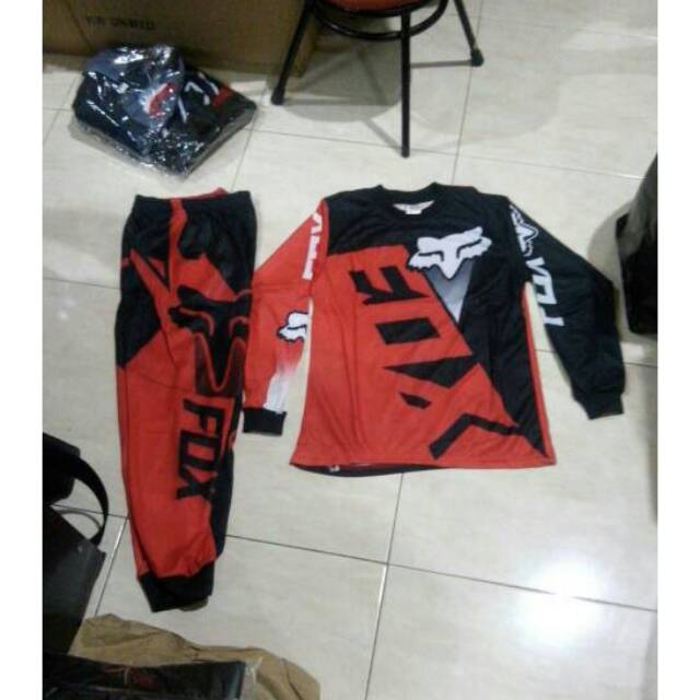  Jersey  sepeda  anak  Fox Merah Shopee Indonesia