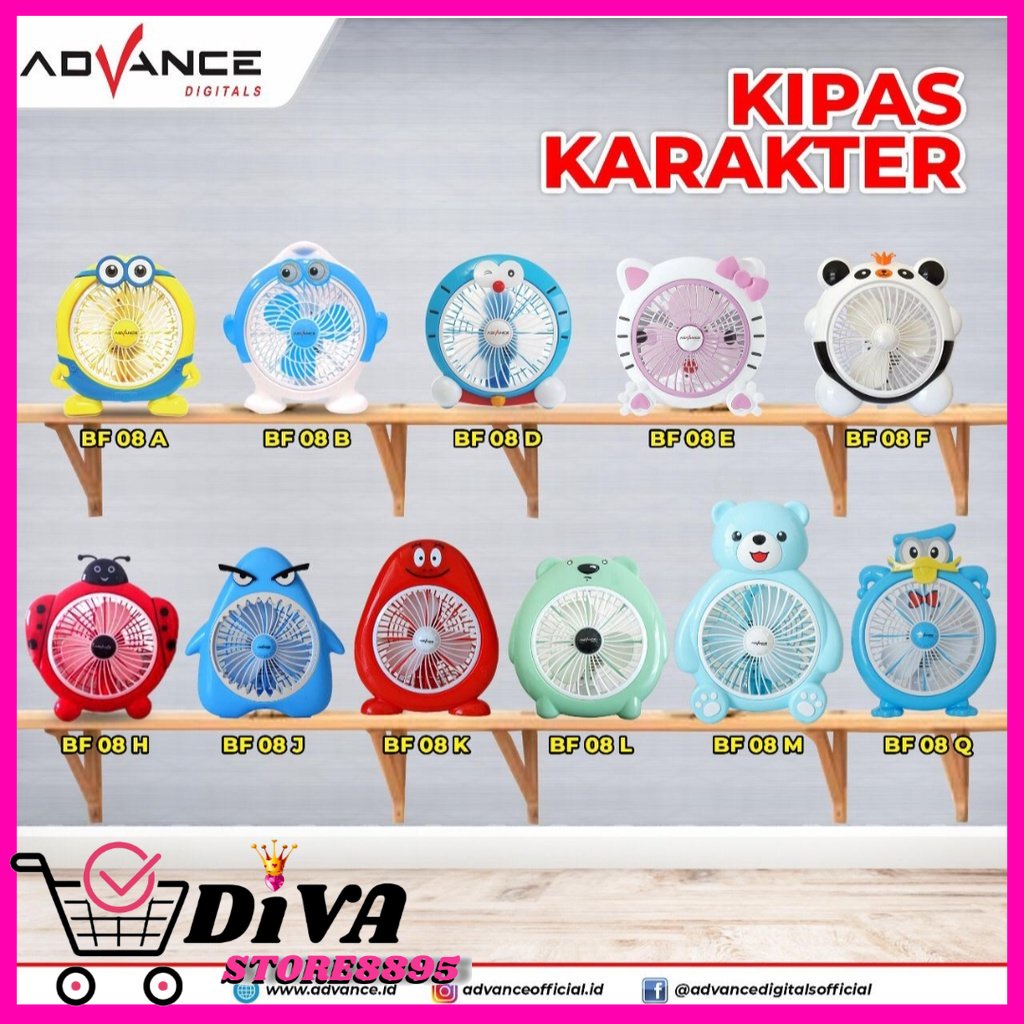 KIPAS KARAKTER LUCU ADVANCE | Garansi Resmi Advance