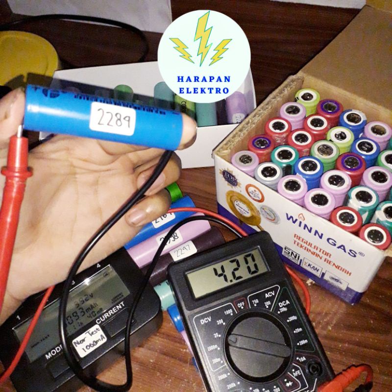 Baterai 18650 Bekas Copotan Laptop Real Kapasitas