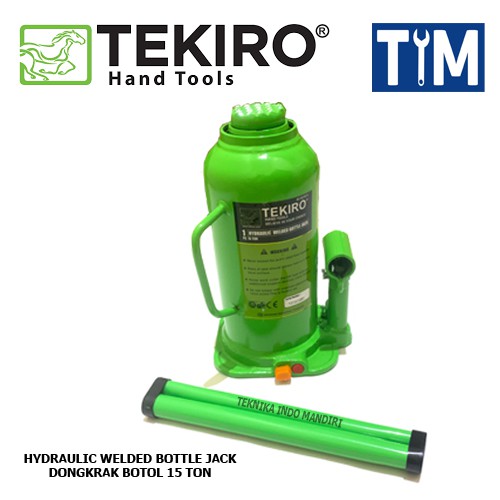 TEKIRO Dongkrak Botol 15 TON / Hydraulic Welded Bottle Jack AU-BJ1913