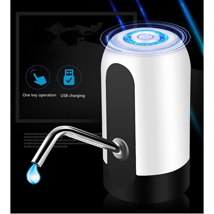 Pompa Galon Elektrik LED / Non LED USB Rechargeable Dispenser Air Minum Otomatis Water Pump