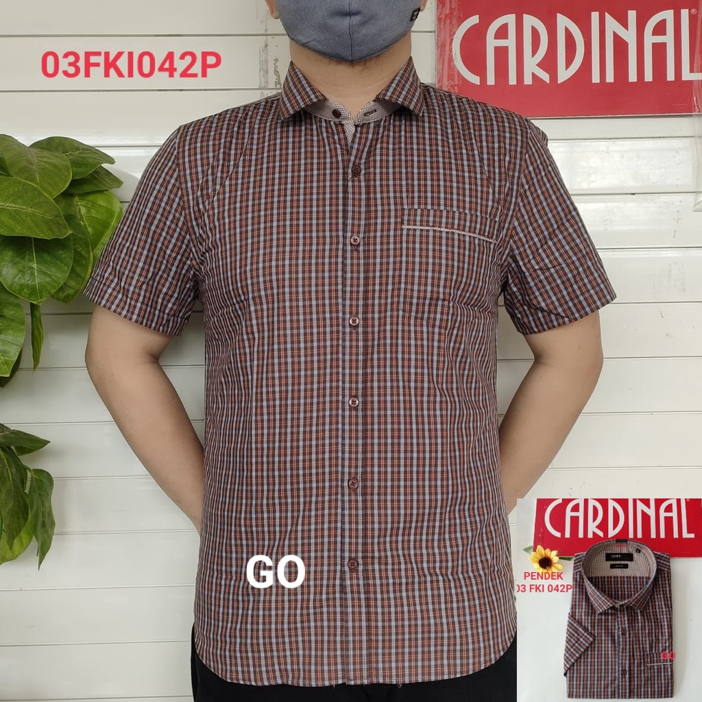 gof M-XL CARDINAL KEMEJA FORMAL PENDEK Slimfit Pakaian Kemeja Kerja Pria Kantor Acara Resmi Pakaian Wisuda Original KFV