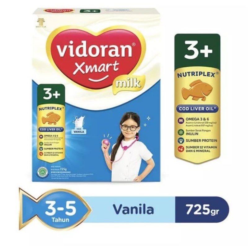 

Vidoran Xmart 1+, 3+ Vanila dan Madu 700g