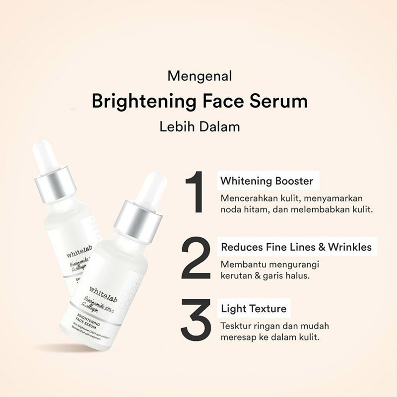 WHITELAB Brightening Facial Wash / Serum / Toner / Cream / Body Care Original BPOM