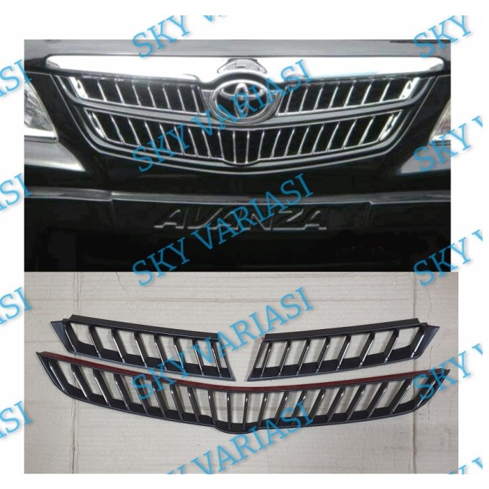 List Lis grill depan model camry hitam Avanza / Xenia lama 2005 - 2011