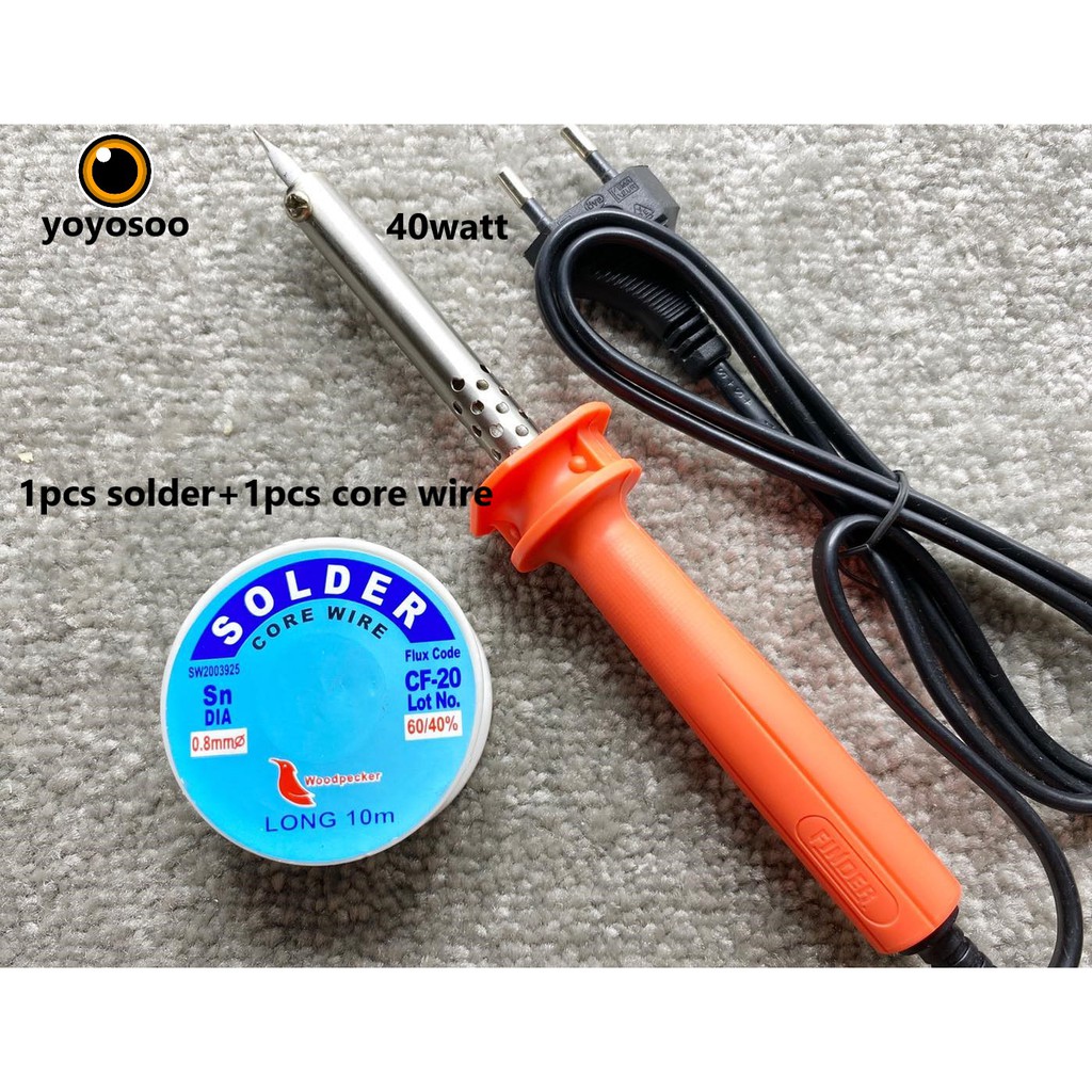 Solder 40w Soldering Timah Iron Quick Heat 40 watt+10M kawat Shopee