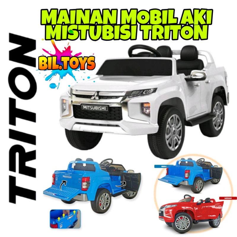 MOBIL AKI ANAK PMB 8688 MITSUBISHI TRITON MAINAN MOBIL AKI ANAK REMOTE KONTROL DAN MANUAL