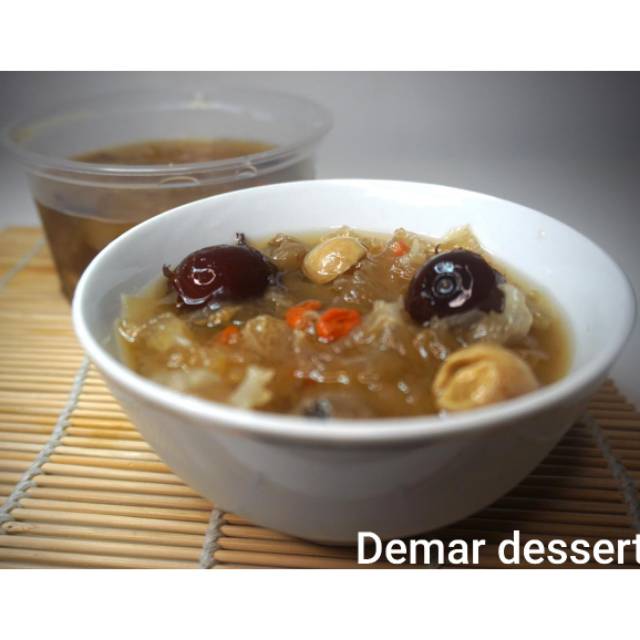 

Peach gum snow white jamur putih dessert soup sup manis