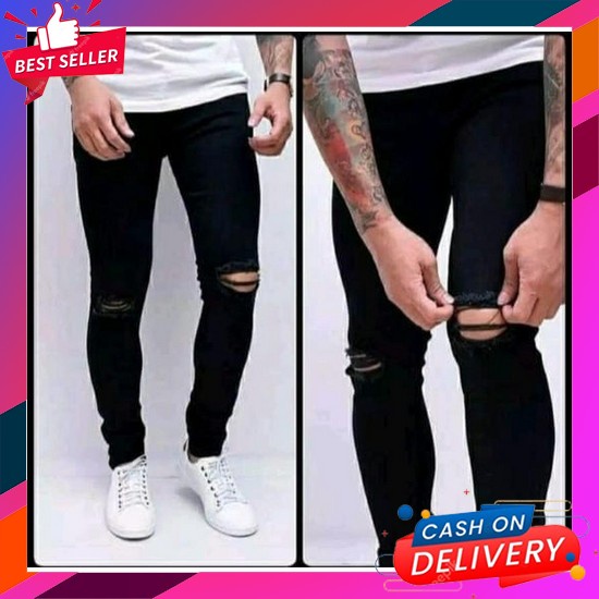 Semi Jins Pria Versi Korea Dari Tren Celana Pria Merah Liar Longg Zi105 Pakaian Pensil Bahan Celana 