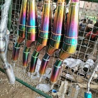 knalpot rx king kolong 3v3 telo rainbow