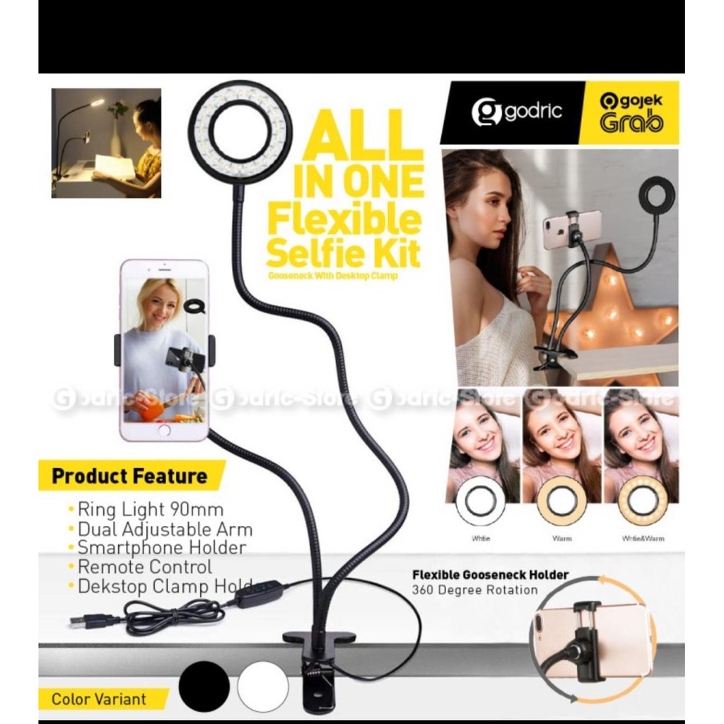 Ring Light Selfie Lazypod Dengan Colokan USB