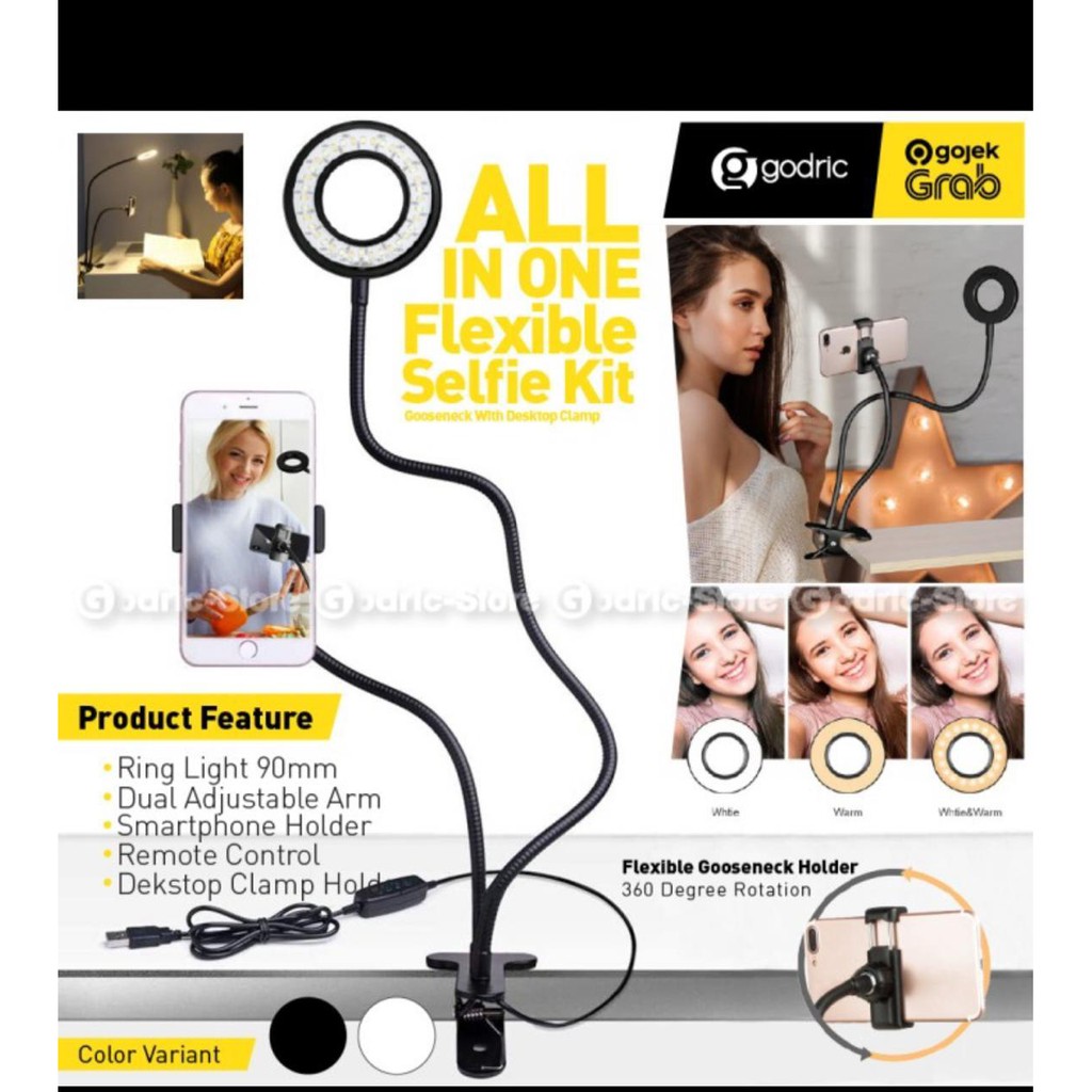 Ringlight Selfie Lazypod dengan Colokan USB