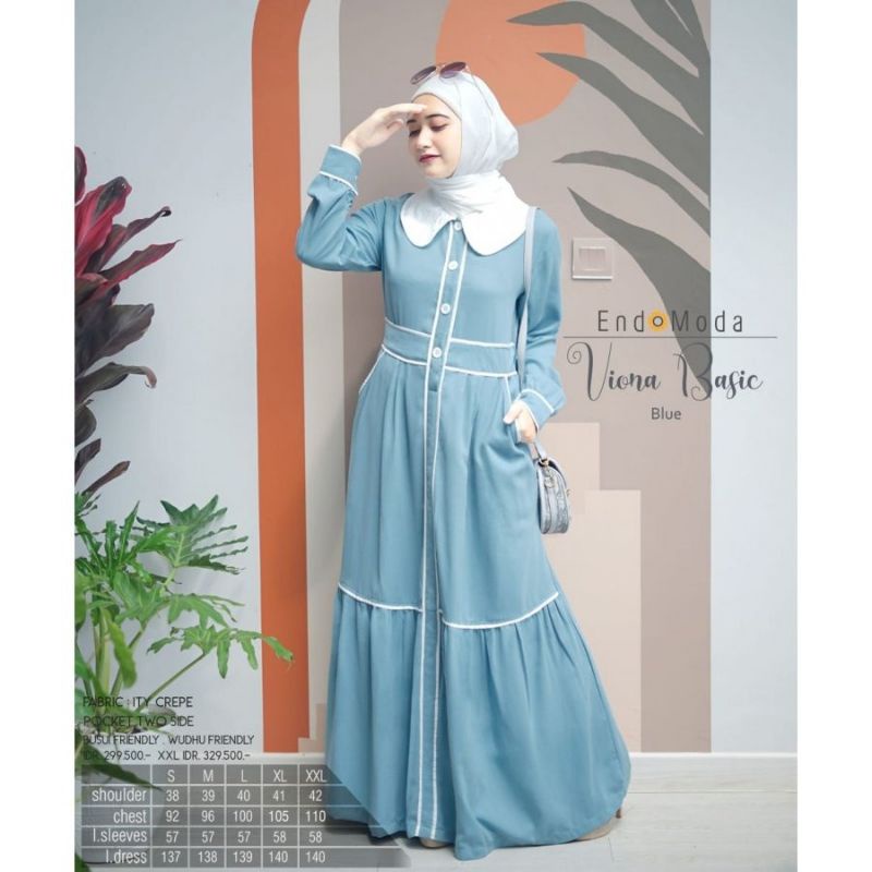 Gamis polos Endomoda Viona Basic Dress