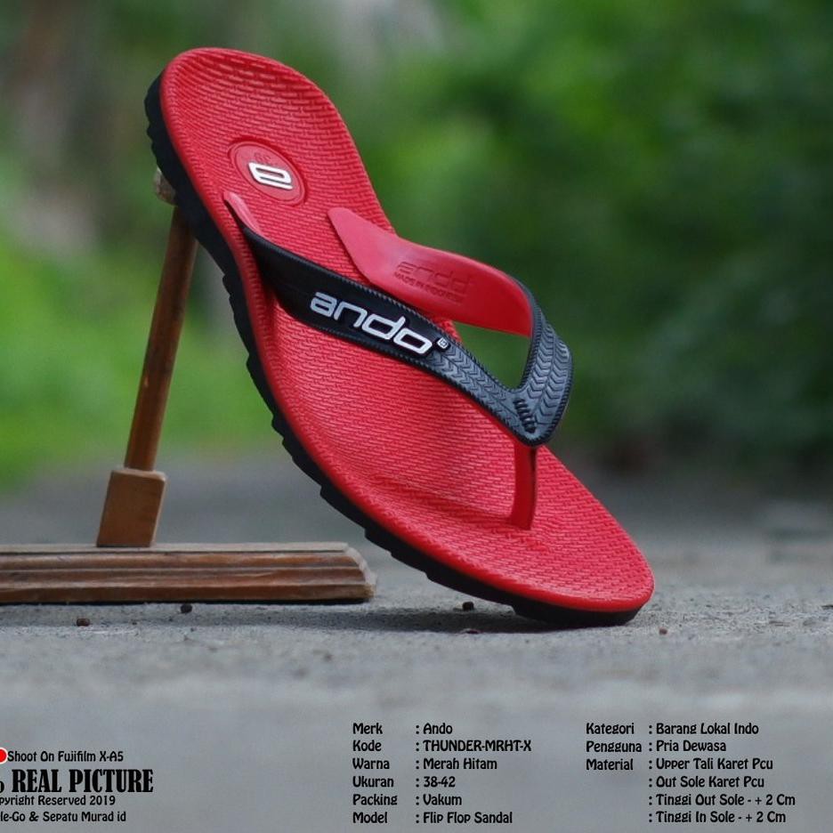 Serbuuuu.. SENDAL JAPIT PRIA UKURAN JUMBO 43-44 - SENDAL DISTRO ANDO THUNDER 43-44