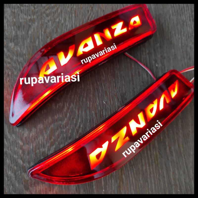reflektor bumper belakang DAIHATSU all new xenia / avanza 2012 sampai 2022 lampu plasma cob mata kucing 2021 2020 2019 2018 2017 2016 2015 2014 2013 merah