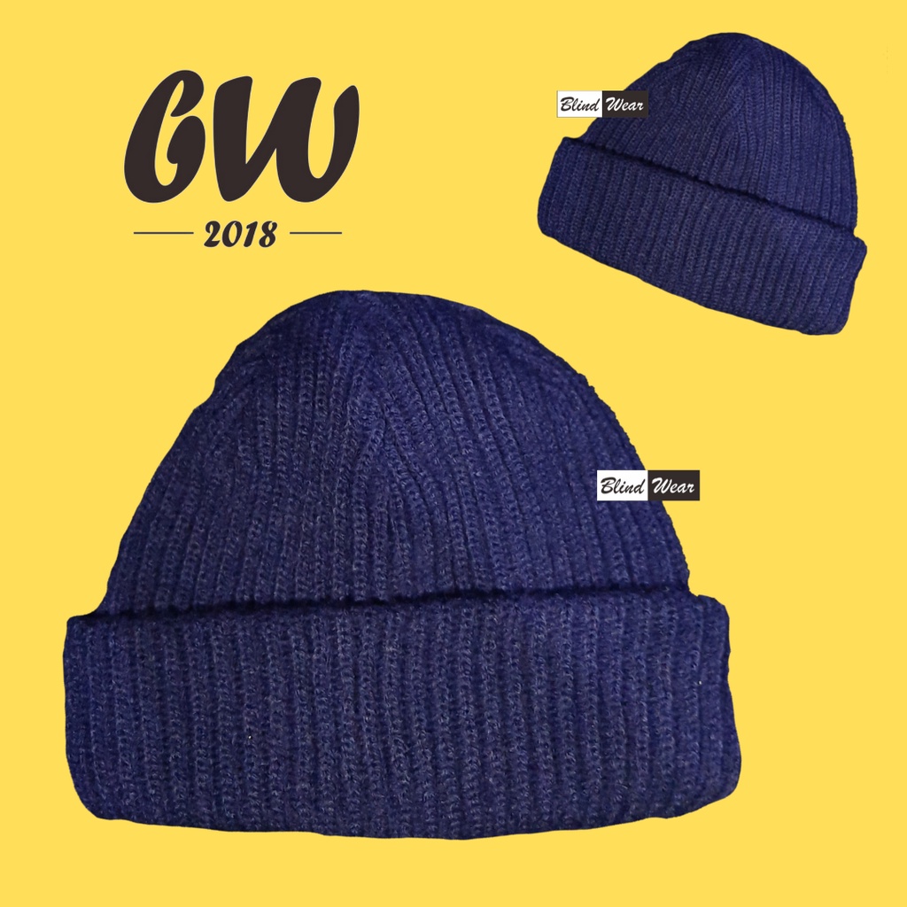 Topi Kupluk Rajut Dewasa Beanie Hat Polos Tebal Premium Wanita