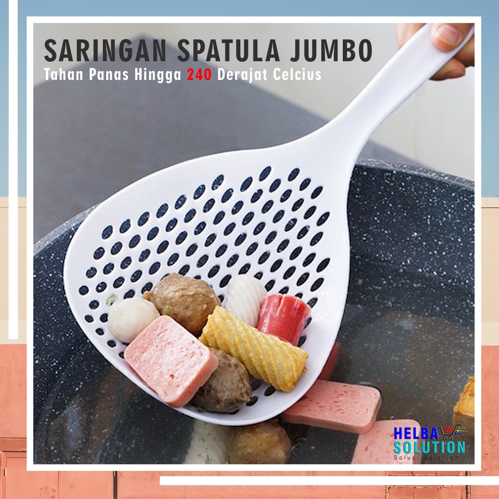 Saringan Spatula Jumbo Anti Panas Sendok Tiris Sayuran Spagetti Mie Serbaguna