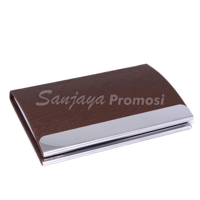 

HOT SALE Tempat Kartu Nama / Name Card Holder Kulit Motif Serat Kayu - Cokelat Terjamin