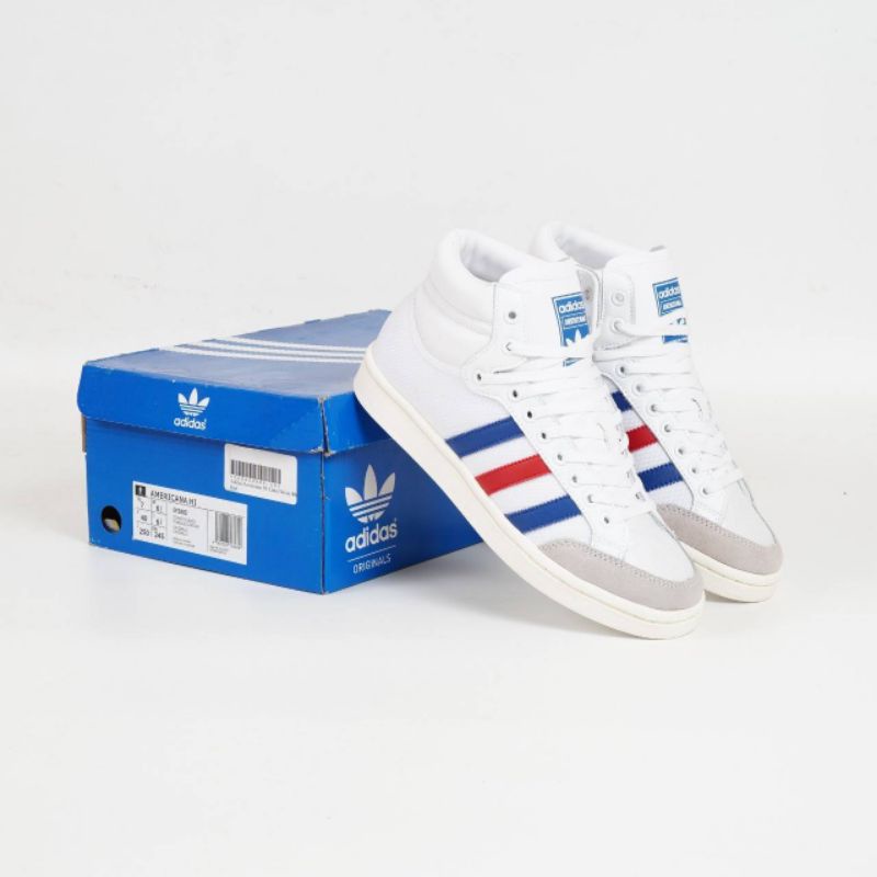 Adidas Americana Hi Cloud White Blue Red