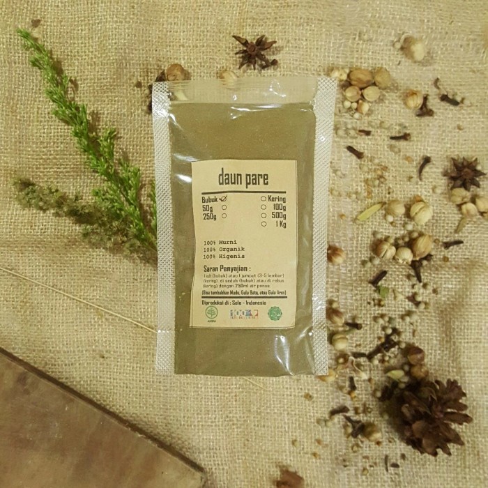 

DAUN PARE BUBUK 1 KG - Momordica Charantia - MURNI - JSR - REMPA