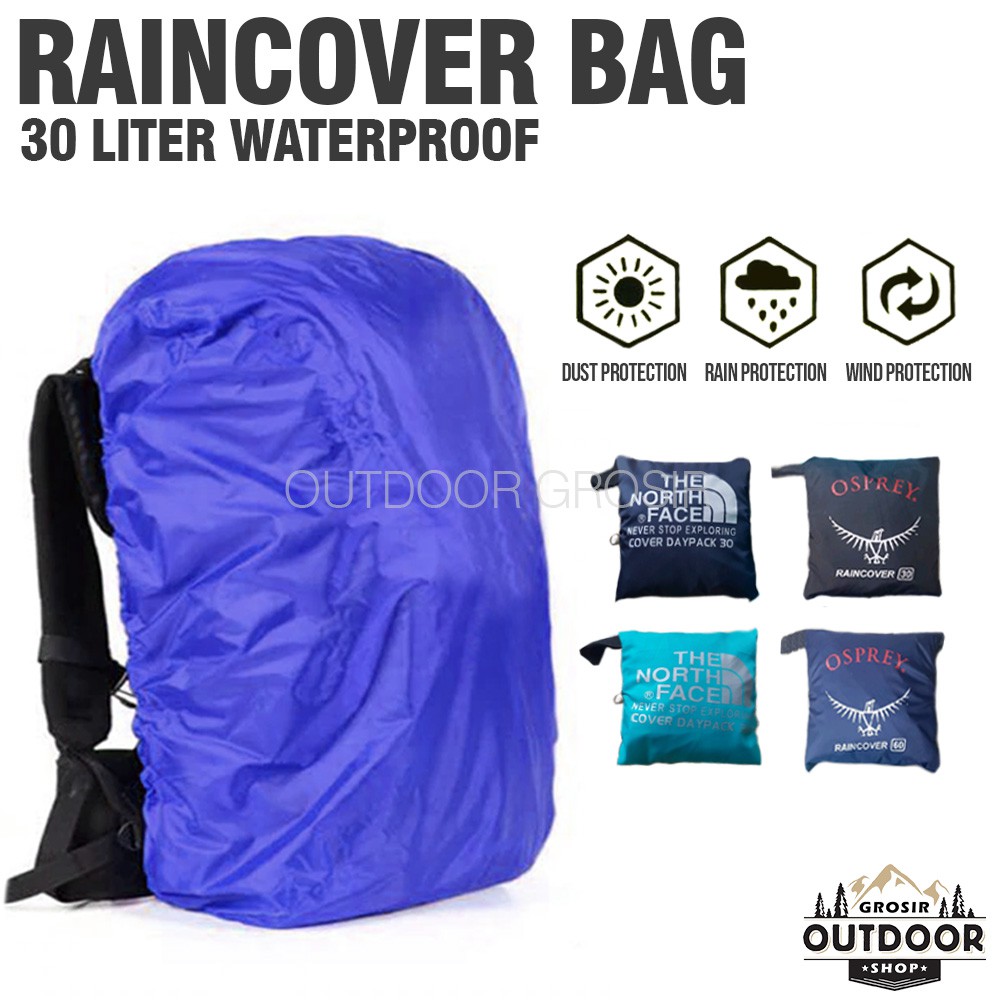 Jual Cod Cover Bag Liter Waterproff Rain Cover Sarung Penutup Tas Outdoor Coverbag