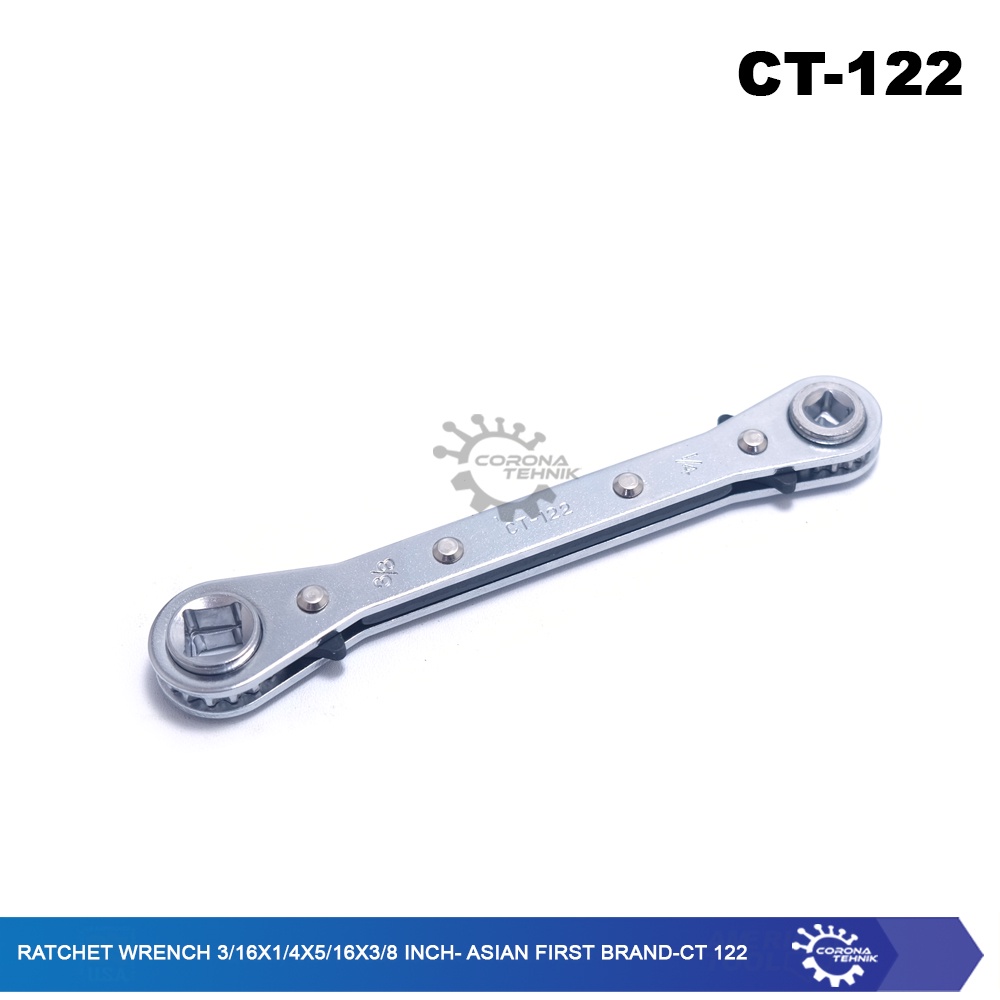 CT-122 - Ratchet Wrench 3/16 x 1/4 x 5/16 x 3/8 Inch - Asian First Brand