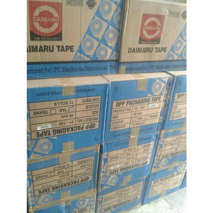 

perekat-pengikat- lakban daimaru bening dan coklat 2 inch - cokelat -pengikat-perekat.
