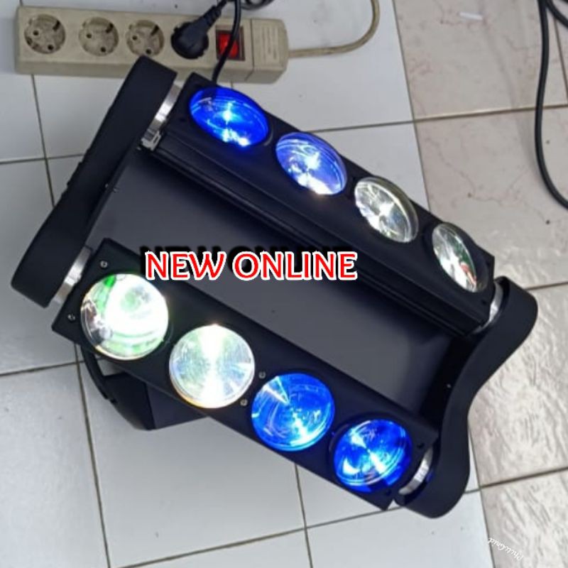 MOVING SPIDER 8 LED x 10WATT FULL COLOUR